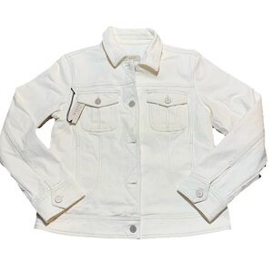 Martha Stewart Weekend White Denim Jean Jacket Sz M NWT